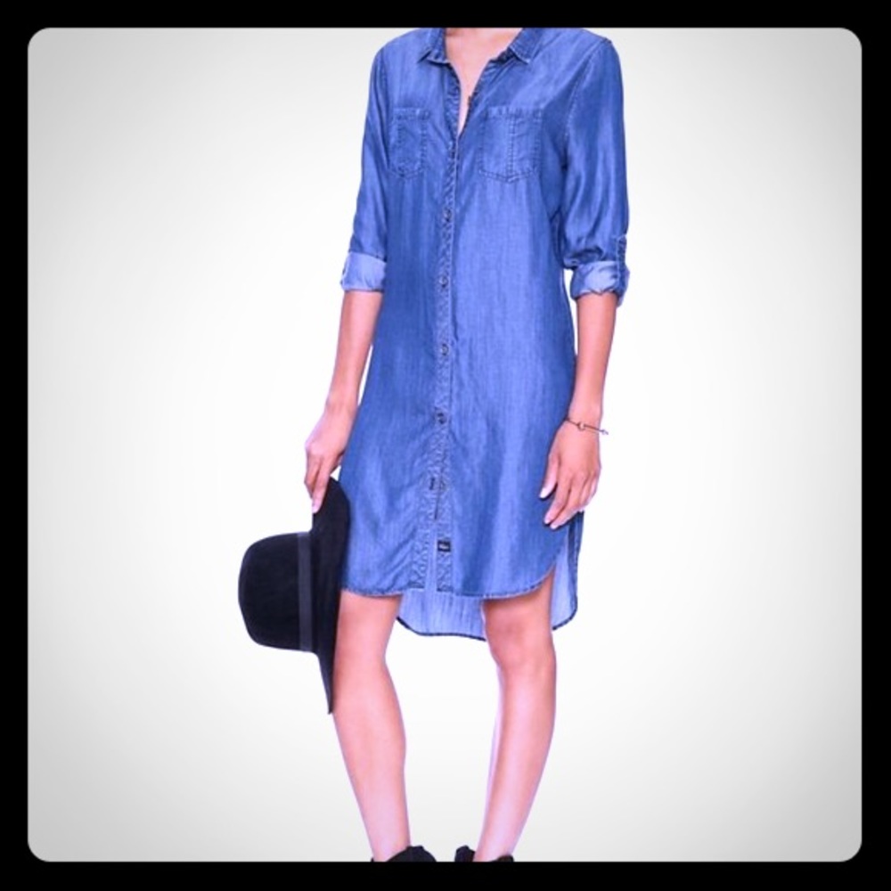 Rails long-sleeve chambray tunic